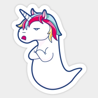 Boonicorn ghost unicorn Sticker